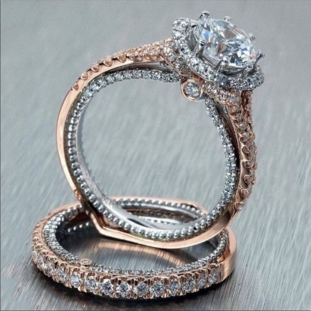 Genuine 925 Silver Ring Set